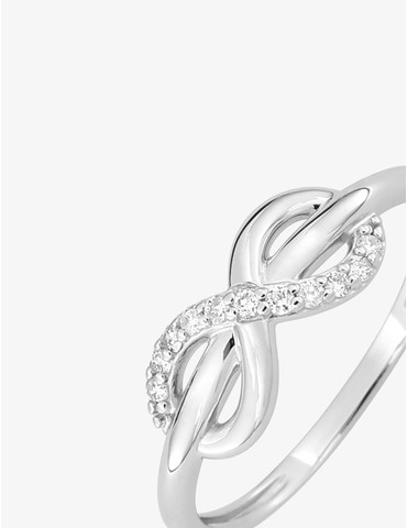 Bague motif infini en or...