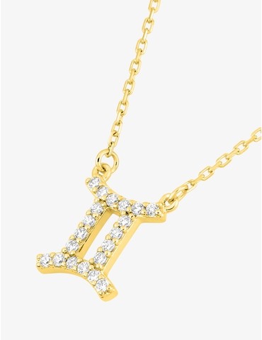 Collier zodiaque Gémeaux or...