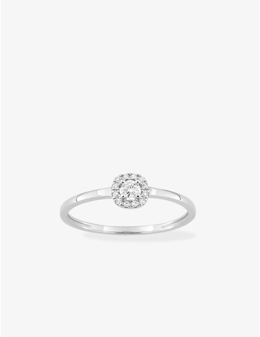Bague or blanc 375 ‰ et...