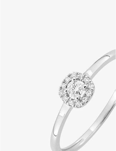 Bague or blanc 375 ‰ et...