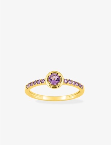 Bague en or jaune 750 ‰ et...