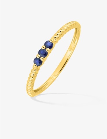 Bague en or jaune 750 ‰ et...