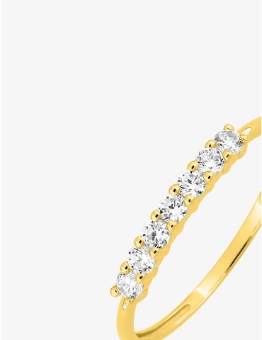 Bague en or jaune 375 ‰ et...