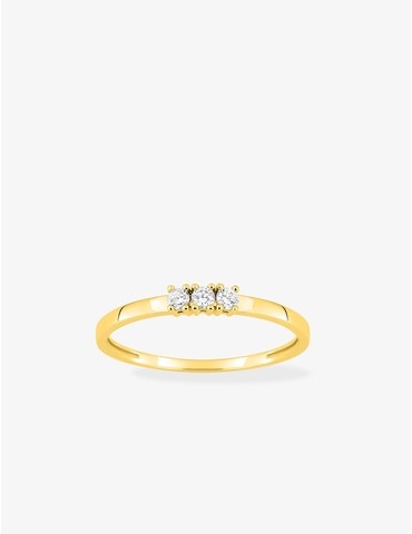 Bague en or jaune 375 ‰ et...