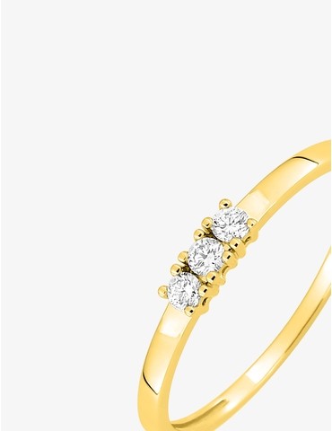 Bague en or jaune 375 ‰ et...