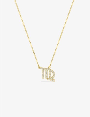 Collier zodiaque vierge en...