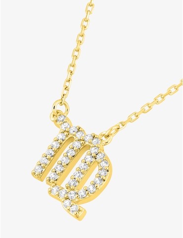 Collier zodiaque vierge en...