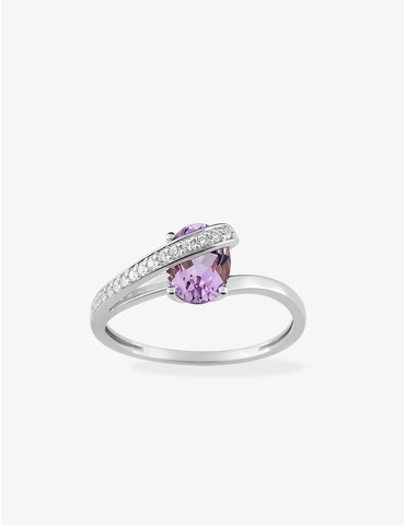 Bague en or blanc 750 ‰...