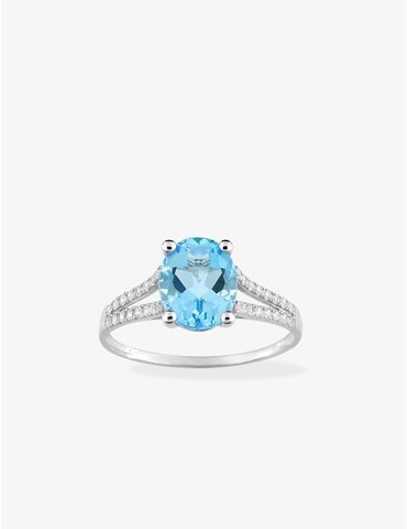 Bague en or blanc 750 ‰...