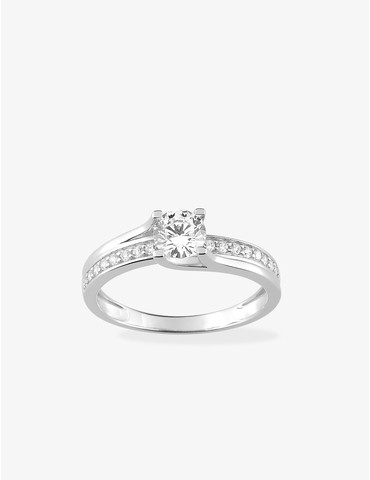 Bague en or blanc 750 ‰...