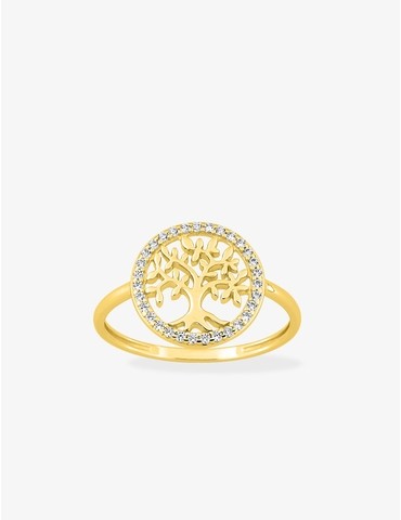 Bague en or jaune 750‰ et...