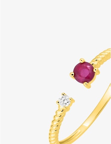 Bague en or jaune 750‰...