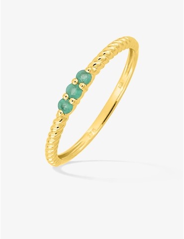 Bague en or jaune 375‰...
