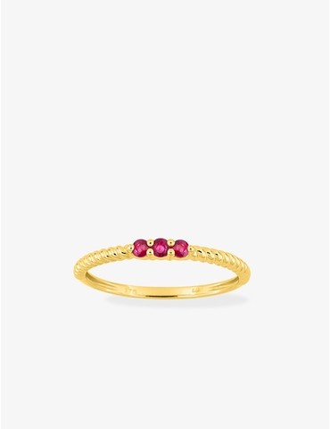 Bague en or jaune 375‰...