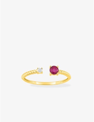 Bague en or jaune 375‰...