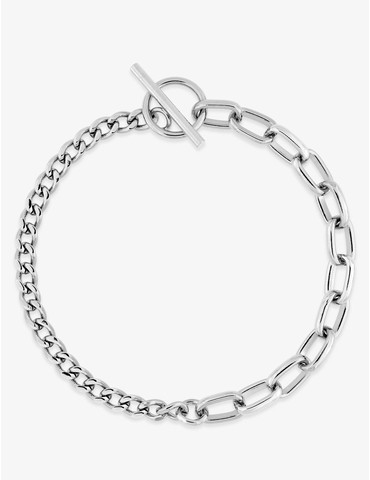Bracelet femme en acier gris