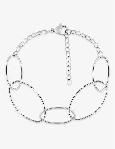 Bracelet acier gris, motifs...