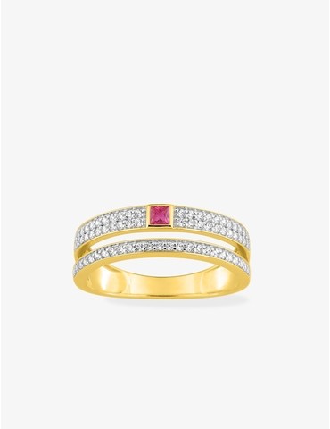 Bague or 375 ‰ jaune et...