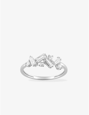 Bague en or blanc 375 ‰,...
