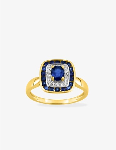 Bague solitaire en or jaune...
