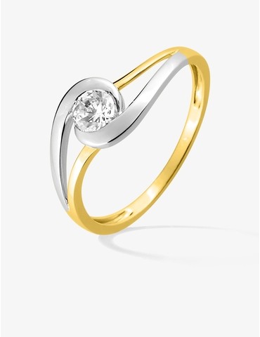 Bague en or jaune 375 ‰ et...