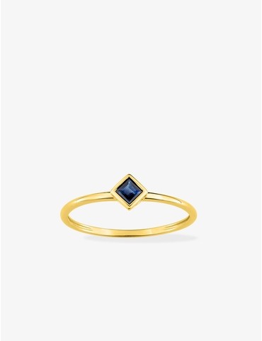 Bague saphir carré en serti...