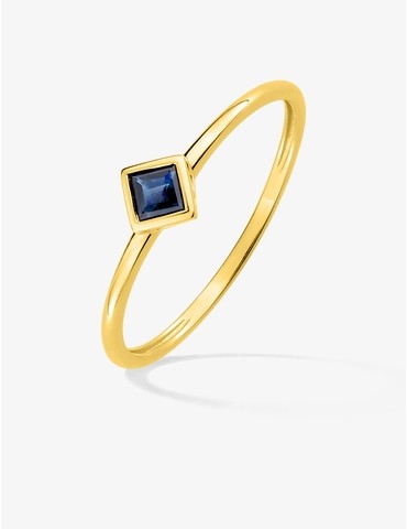 Bague saphir carré en serti...