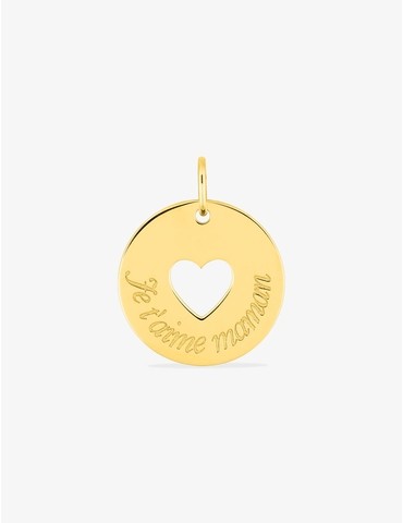 Pendentif message or jaune...