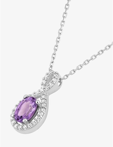 Collier en or blanc 375 ‰...