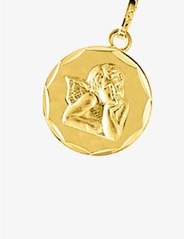 Médaille ange lapidée or...