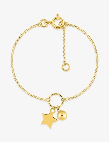 Bracelet bébé or jaune 375...