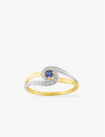 Bague en or jaune 375 ‰ et...