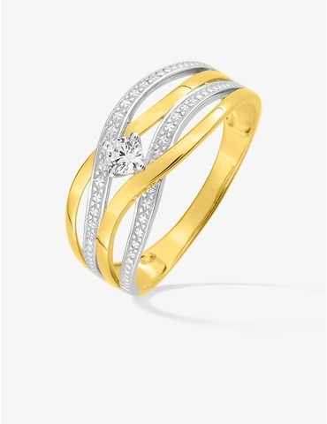 Bague en or jaune 375 ‰,...
