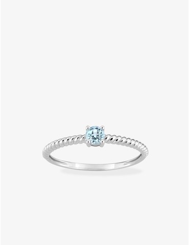 Bague or 375 ‰ blanc anneau...