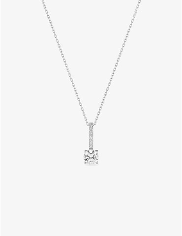Collier en or blanc 375 ‰,...