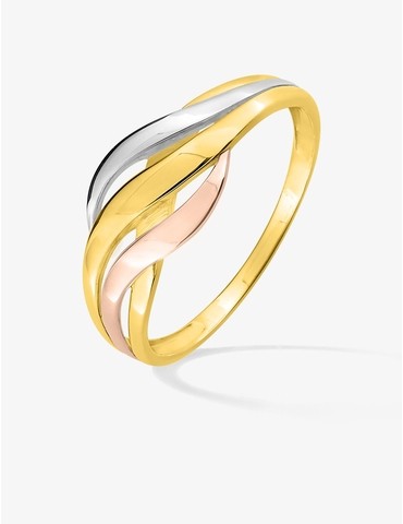Bague en or tricolore 750‰...