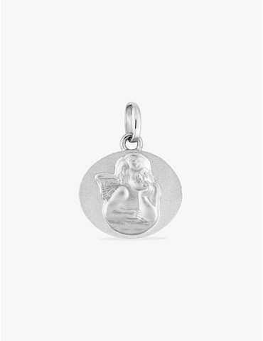 Médaille ange or blanc 750 ‰