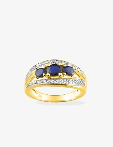 Bague or 750 ‰ jaune et...