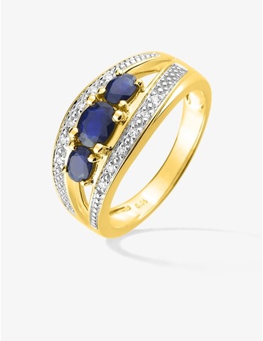 Bague or 750 ‰ jaune et...