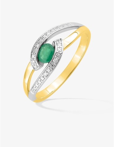 Bague or 750 ‰ jaune et...