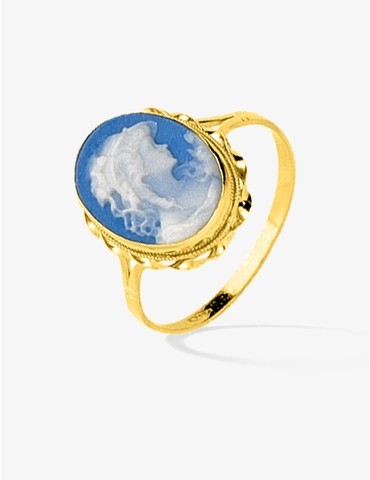 Bague en or 750‰ et...