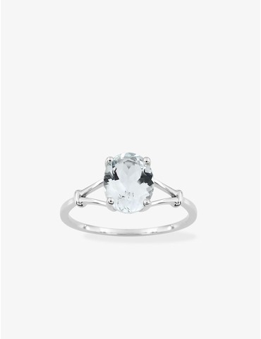 Bague solitaire en or blanc...