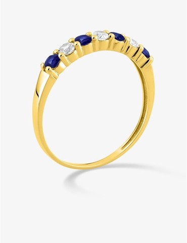 Bague 1/2 alliance en or...