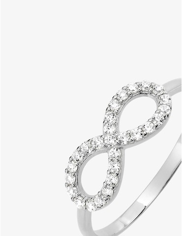 Bague infini en or blanc...