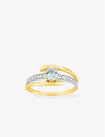 Bague solitaire accompagné...