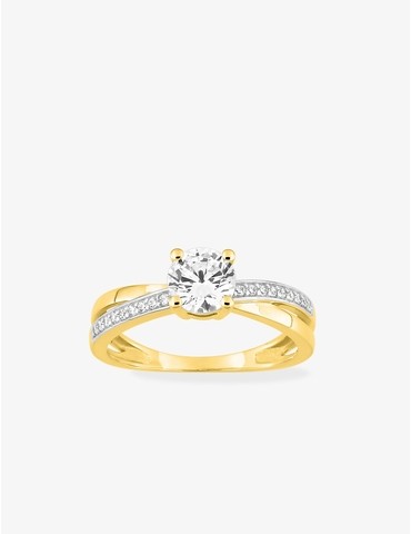 Bague solitaire en or jaune...