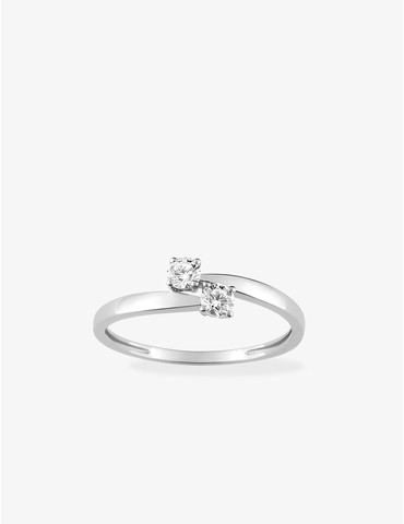 Bague solitaire en or blanc...