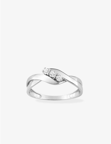 Bague trilogie en or blanc...