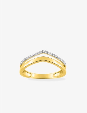 Bague double anneau en or...