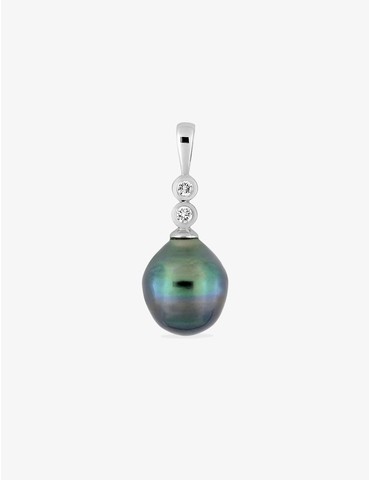 Pendentif or 750 ‰ blanc...